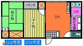 メゾン・サンレイクC 202 ｜ 新潟県長岡市下柳２丁目11-9（賃貸アパート2DK・2階・45.54㎡） その2