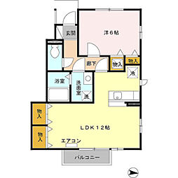 ロワジール1 1LDKの間取図画像