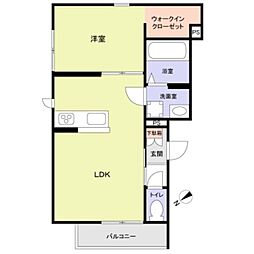 Chaleureux表参道 1LDKの間取図画像
