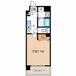 メゾン ルミエール 1階1Kの間取り