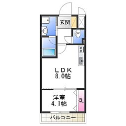 KOUKENBLDG. 1LDKの間取図画像