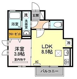間取図画像 1LDK
