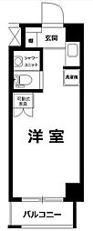 パレドール歌舞伎町 ワンルームの間取図画像