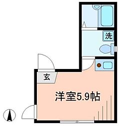 シャンテ田端 ワンルームの間取図画像