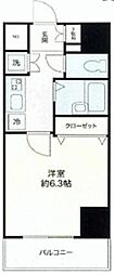 スカイコート・ヴィーダ五反田ウエスト 1Kの間取図画像