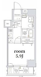 Log Noborito Station 13階1Kの間取り
