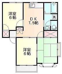 エクセレントハイム 3DKの間取図画像
