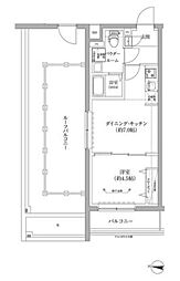 RELUXIA中野江古田 1DKの間取図画像