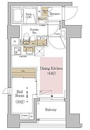 Urbanex文京本郷 1DKの間取図画像