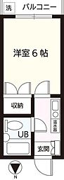 セントメゾン小岩 1Kの間取図画像