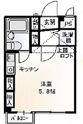 エクセレントM 3階ワンルームの間取り