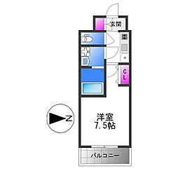 Osaka Metro中央線 長田駅 徒歩7分の賃貸マンション 8階1Kの間取り