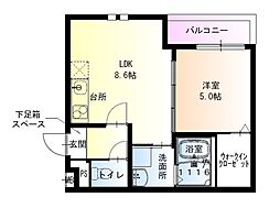 フジパレス夙川香櫨園ノース 1LDKの間取図画像