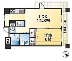 JR東海道・山陽本線 神戸駅 徒歩4分の賃貸マンション 8階1LDKの間取り