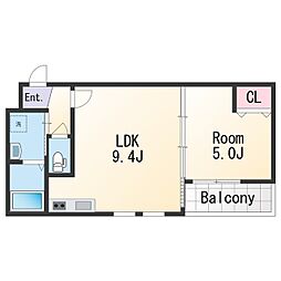JR紀勢本線 宮前駅 徒歩30分の賃貸アパート 1階1LDKの間取り