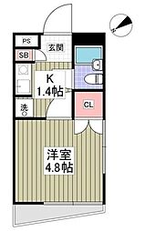 日神パレステージ上石神井第2 1Kの間取図画像
