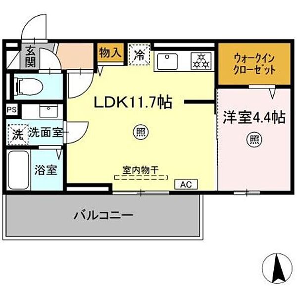 Ａｕｇｕｓｔａ（オーガスタ） 302｜福岡県久留米市津福本町(賃貸アパート1LDK・3階・39.77㎡)の写真 その2