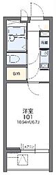 LEONEXT桜坂 1Kの間取図画像