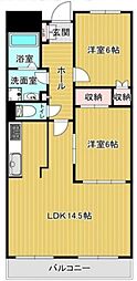 ステーションプラザ2 2LDKの間取図画像