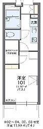 レオパレス和 1Kの間取図画像