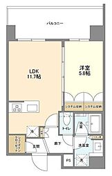 ブランシエスタ浅草千束 12階1LDKの間取り