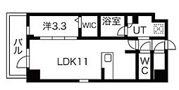 シーズンフラッツ高田馬場リバーサイドサウス 1LDKの間取図画像