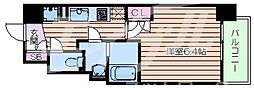 BPRレジデンス新梅田 1Kの間取図画像
