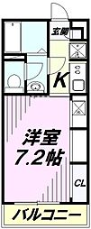 リブリ・ACEII 1階1Kの間取り