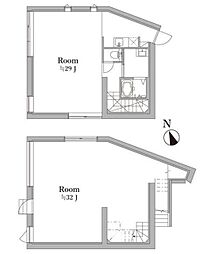 TheRoom井の頭公園 1LDKの間取図画像
