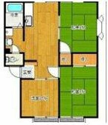 レイクサイド三井 1階3DKの間取り