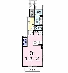 パークハイツ ワンルームの間取図画像