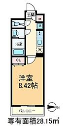 iL Cavallo（イル カヴァロ） 2階1Kの間取り