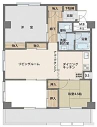 溝の口セントラルマンション 3LDKの間取図画像
