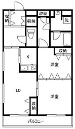 NOB目白 1階2LDKの間取り