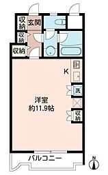 モアシティ浅草 7階ワンルームの間取り