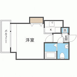 エステート.モア大濠公園通り 1Kの間取図画像