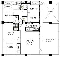 ダイアパレス本厚木 4LDKの間取図画像