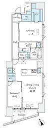 ル・アンドゥ南青山 2LDKの間取図画像