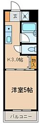 コピエ五反田 1Kの間取図画像