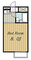 京王相模原線 京王永山駅 徒歩9分の賃貸マンション 3階ワンルームの間取り