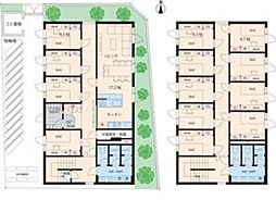 ビーシェア高円寺 1階ワンルームの間取り