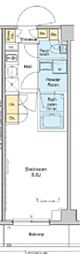 プラウドフラット品川大井町 1Kの間取図画像