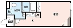 フィオーネ柴又 ワンルームの間取図画像