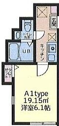 プラナス西谷II 1Kの間取図画像