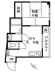 ラフォーレ町屋 1DKの間取図画像