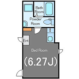 GR三軒茶屋 4階ワンルームの間取り