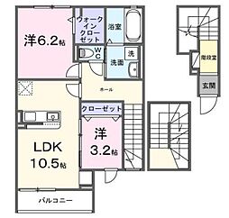 ファミリア・フェリス 2LDKの間取図画像