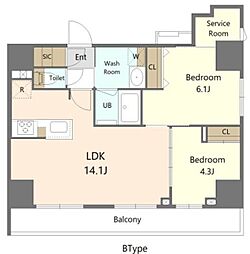 Alivis東京尾久 3階2SLDKの間取り