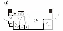 レスピール三鷹 ワンルームの間取図画像