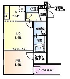 メゾン緑橋 1LDKの間取図画像